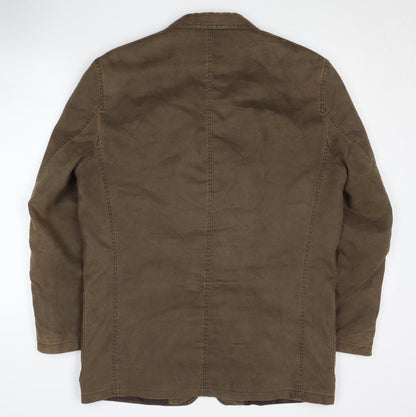 Quattro Men's Brown Blazer Size 40 Regular Jacket
