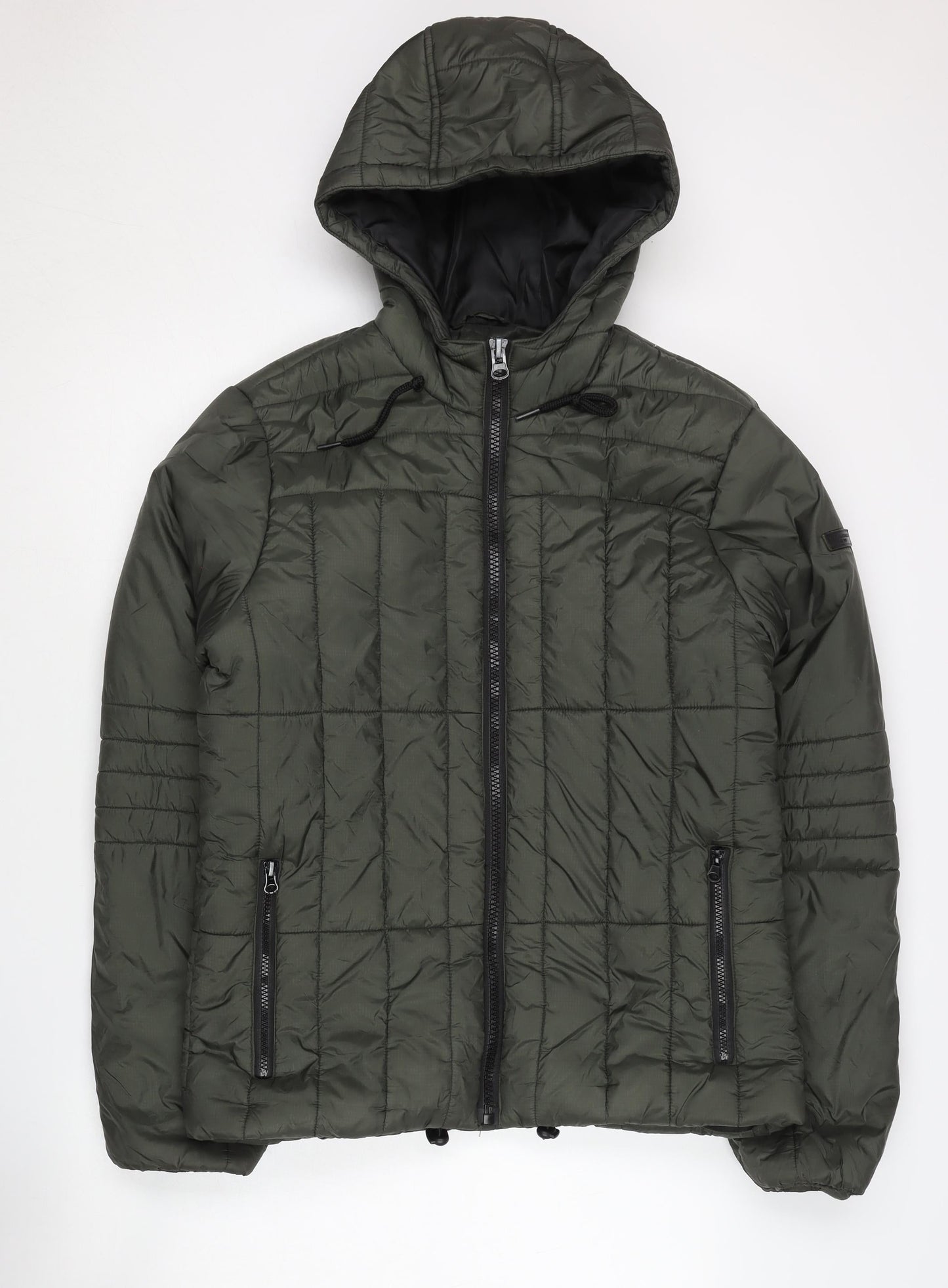 Mens UK Size M Blend Green Puffer Jacket