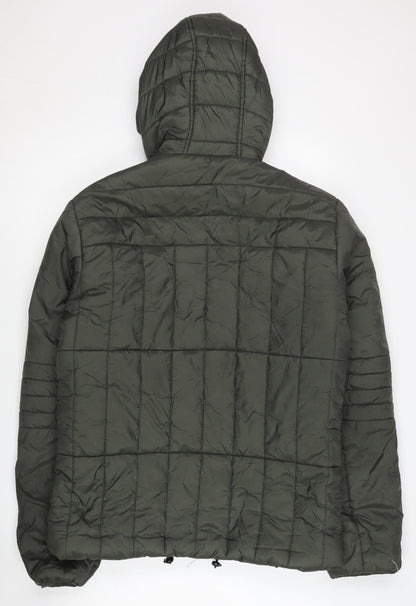 Mens UK Size M Blend Green Puffer Jacket