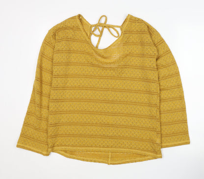 Womens UK Size 12 NEXT Yellow Pullover Jumper