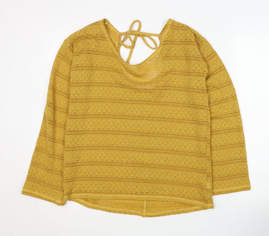 Womens UK Size 12 NEXT Yellow Pullover Jumper