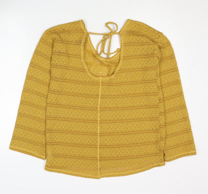 Womens UK Size 12 NEXT Yellow Pullover Jumper