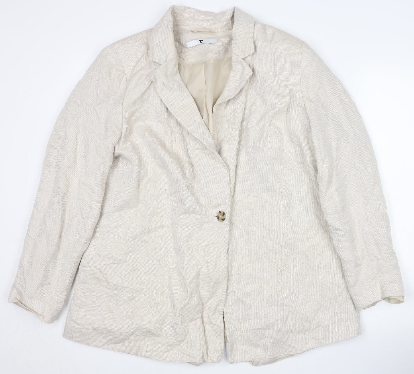 V by Very Beige Women's Blazer Size 18 - Casual Workwear