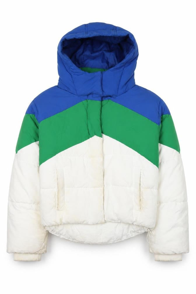 Womens UK Size 4 Topshop Multicoloured Puffer Jacket