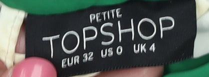 Womens UK Size 4 Topshop Multicoloured Puffer Jacket