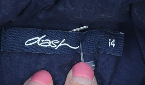 Womens UK Size 14 DASH Blue Overcoat