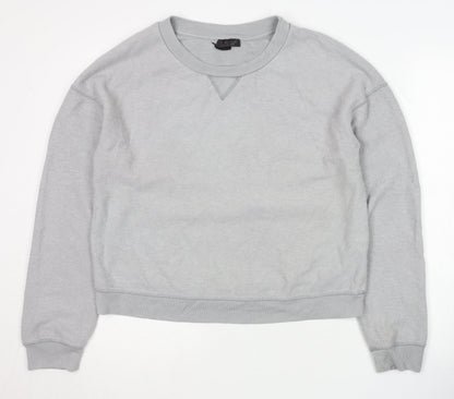 Topshop Women's Grey Pullover Sweatshirt Size 10