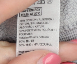 Topshop Women's Grey Pullover Sweatshirt Size 10