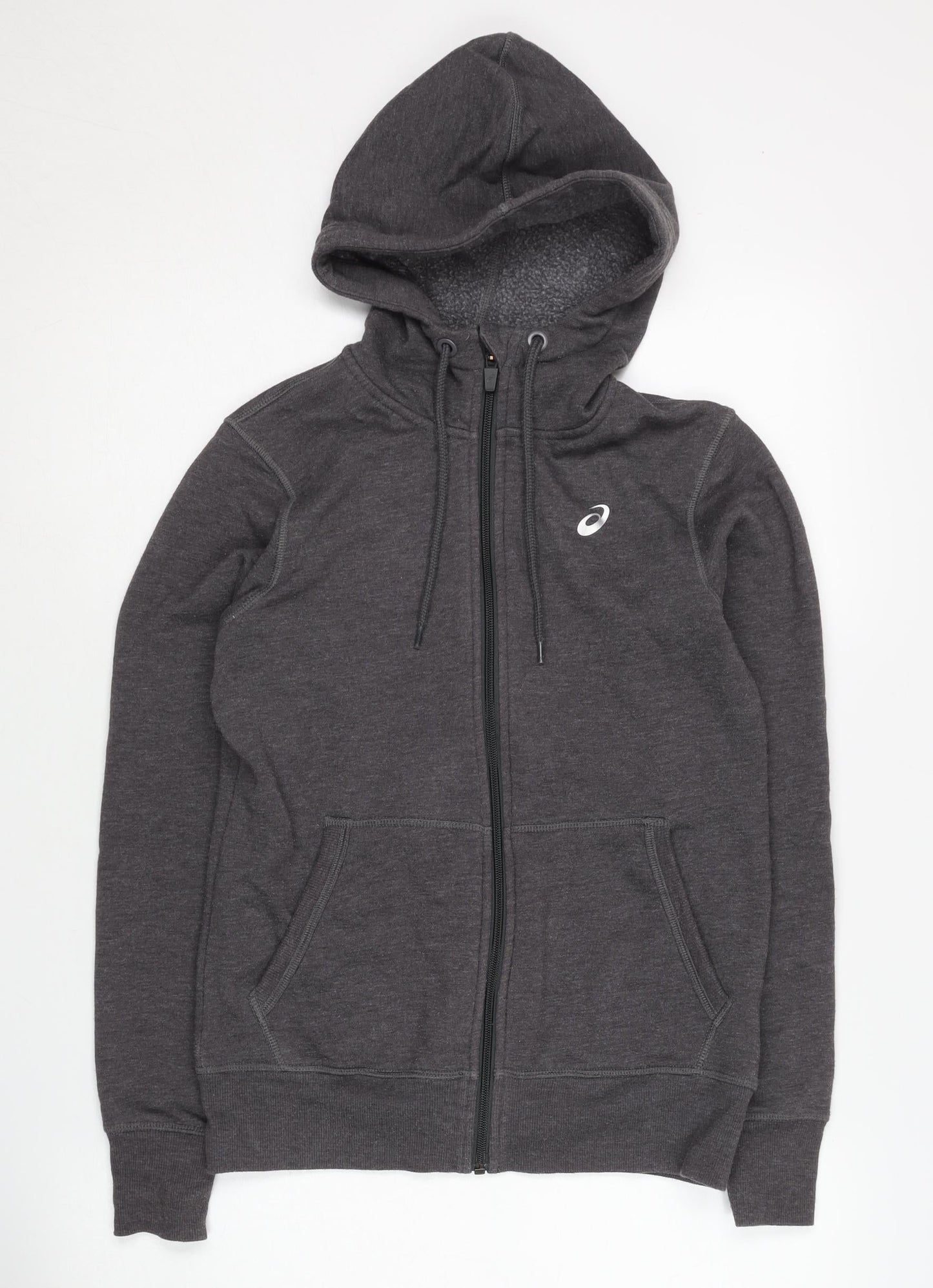 Unisex Adults UK Size XS ASICS Grey Full Zip Hoodie