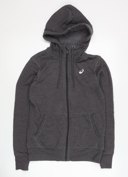 Unisex Adults UK Size XS ASICS Grey Full Zip Hoodie