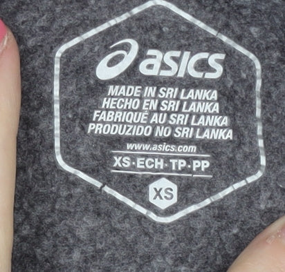 Unisex Adults UK Size XS ASICS Grey Full Zip Hoodie