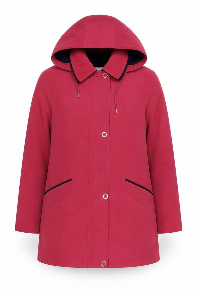Womens UK Size 14 EWM Red Overcoat