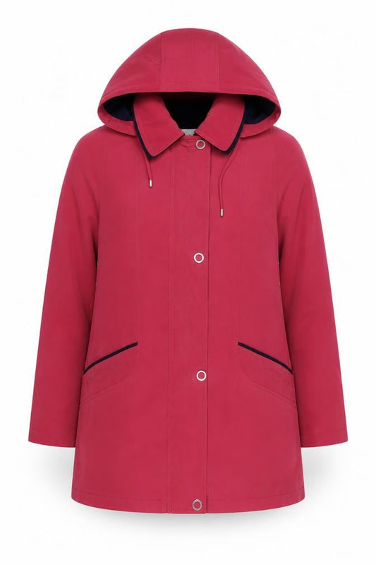 Womens UK Size 14 EWM Red Overcoat