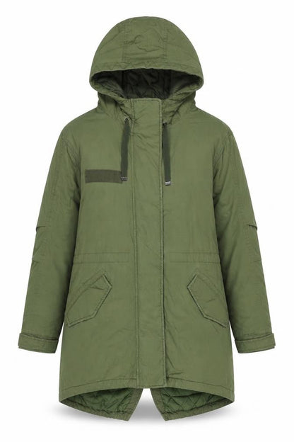 Womens UK Size 6 Topshop Green Parka Coat