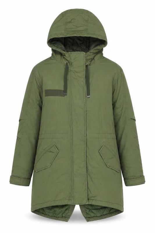 Womens UK Size 6 Topshop Green Parka Coat