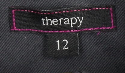 Therapy Women's Black Belted Casual Jacket Size 12