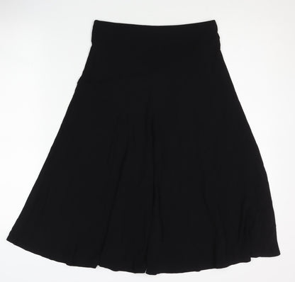 Laura Ashley Women's Black A-Line Midi Skirt Size 8