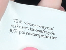 Laura Ashley Women's Black A-Line Midi Skirt Size 8