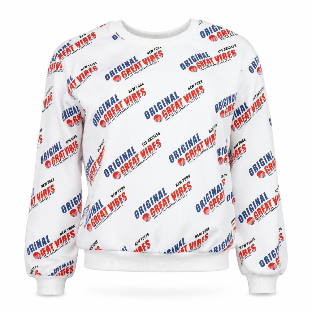 Womens UK Size M H&M White Pullover Sweatshirt