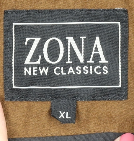 ZONA Men's Black XL Lined Button Coat