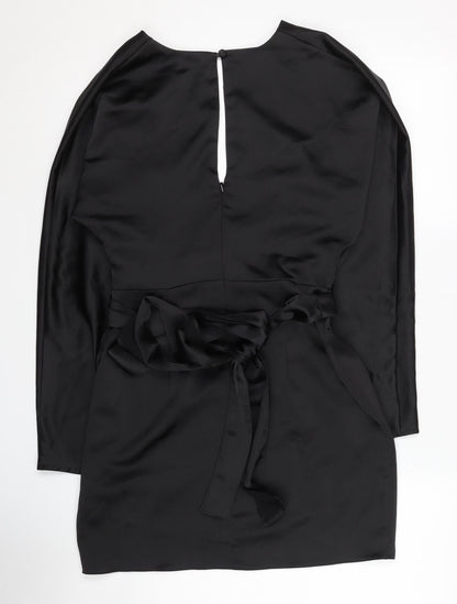 ASOS Design Women's Black Wrap Dress, Size 8