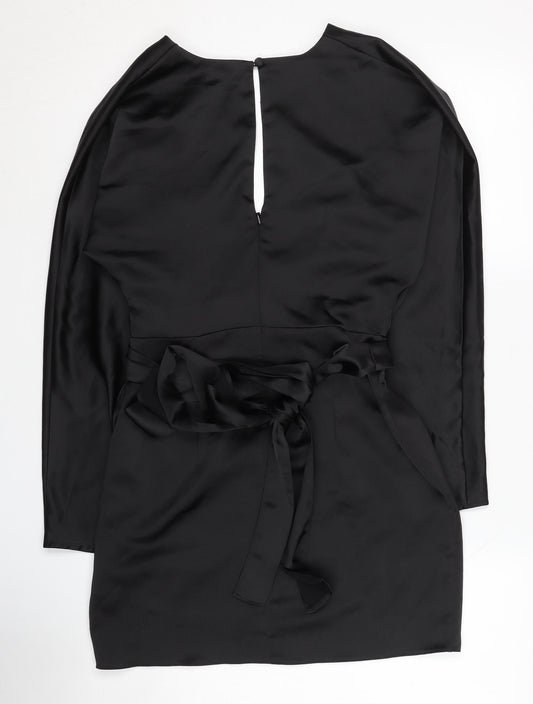 ASOS Design Women's Black Wrap Dress, Size 8