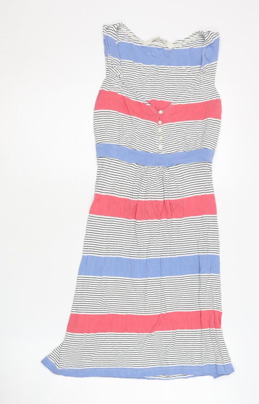 Fat Face Women's Multicolour Size 10 Striped Dress