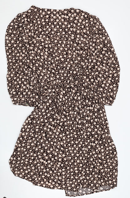 Marks and Spencer Women's Black Floral Wrap Dress