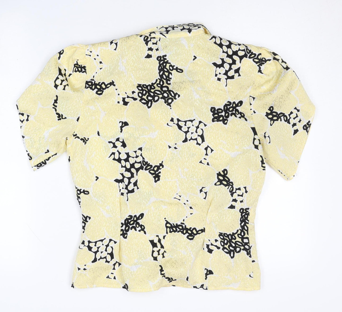 Womens UK Size 10 Your Sixth Sense Yellow Basic Button-Up