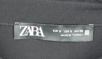 Zara Women's Black Collared Shirt Dress - Size S