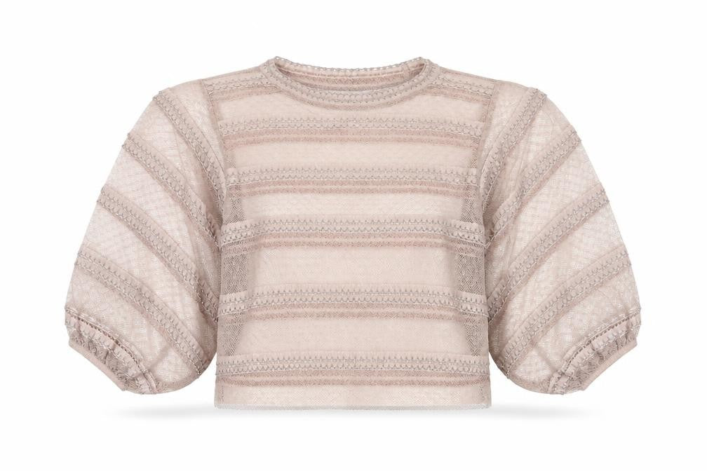 Womens UK Size S Zara Beige Basic Cropped