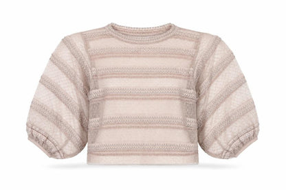 Womens UK Size S Zara Beige Basic Cropped