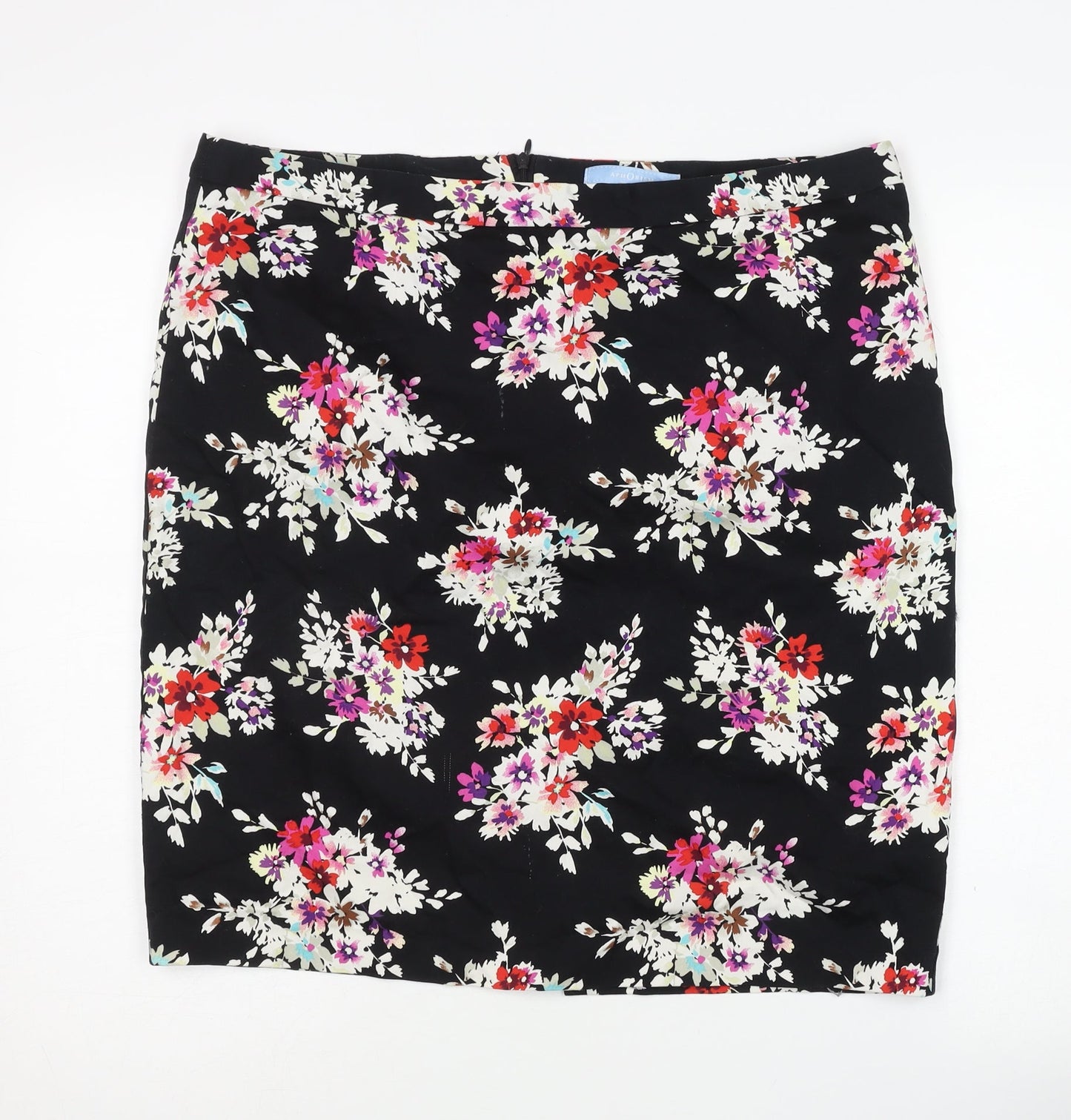Aphorism Women's Black Floral Pencil Skirt Size 18