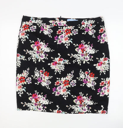 Aphorism Women's Black Floral Pencil Skirt Size 18