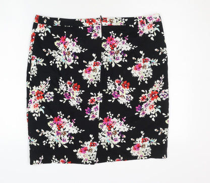 Aphorism Women's Black Floral Pencil Skirt Size 18