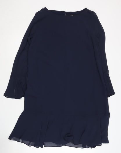 Wallis Women Blue Long Sleeve Dress Size 12