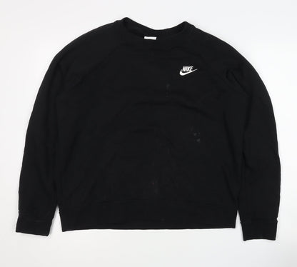 Mens UK Size L Nike Black Pullover Sweatshirt