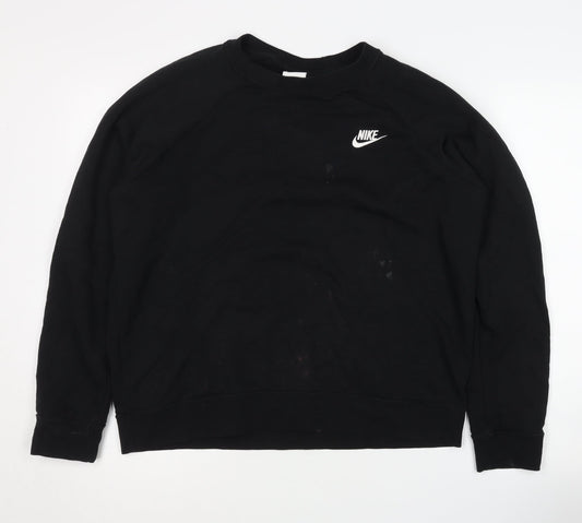 Mens UK Size L Nike Black Pullover Sweatshirt