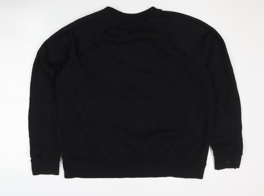 Mens UK Size L Nike Black Pullover Sweatshirt