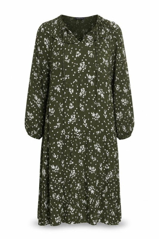 Marks and Spencer Women's Green Floral A-Line Dress