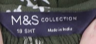 Marks and Spencer Women's Green Floral A-Line Dress