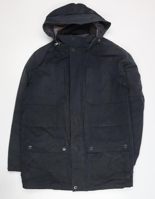 Mens UK Size M Marks and Spencer Blue Parka Coat