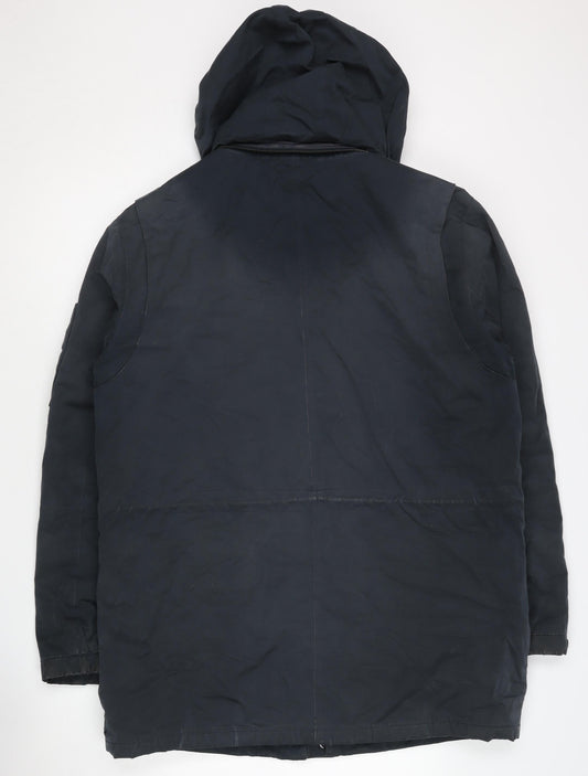 Mens UK Size M Marks and Spencer Blue Parka Coat