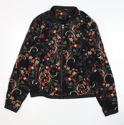 Womens UK Size 12 Only Black Bomber Jacket