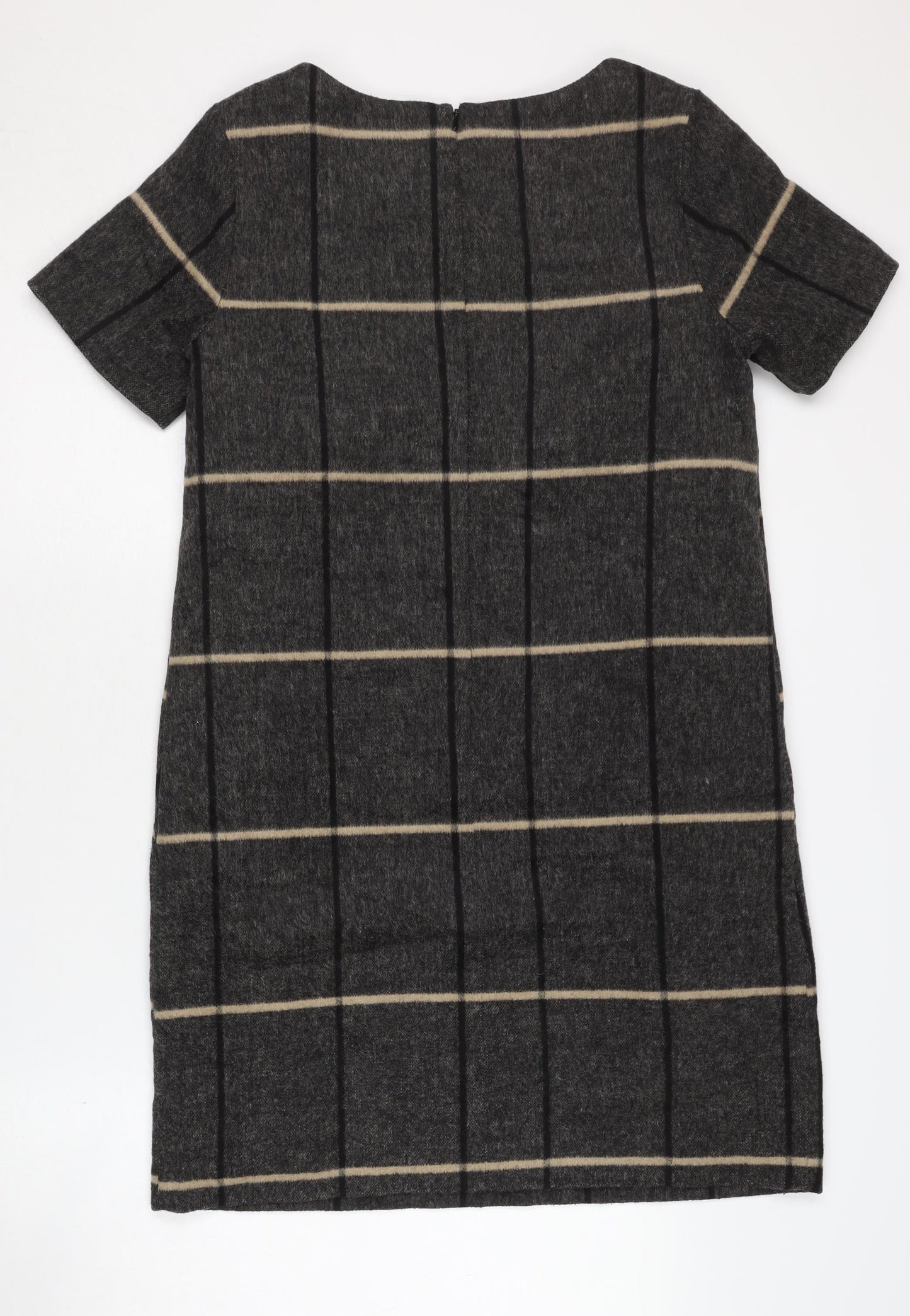 Next Women’s Black Sheath Dress - Size 10, Classic Check