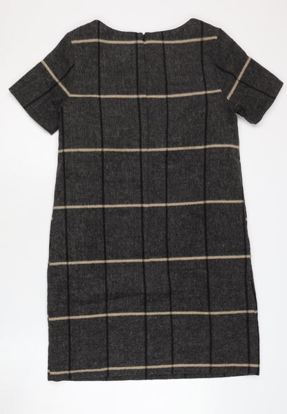 Next Women’s Black Sheath Dress - Size 10, Classic Check