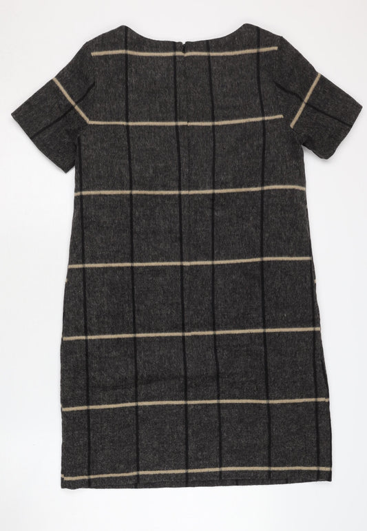 Next Women’s Black Sheath Dress - Size 10, Classic Check