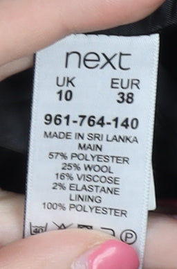 Next Women’s Black Sheath Dress - Size 10, Classic Check