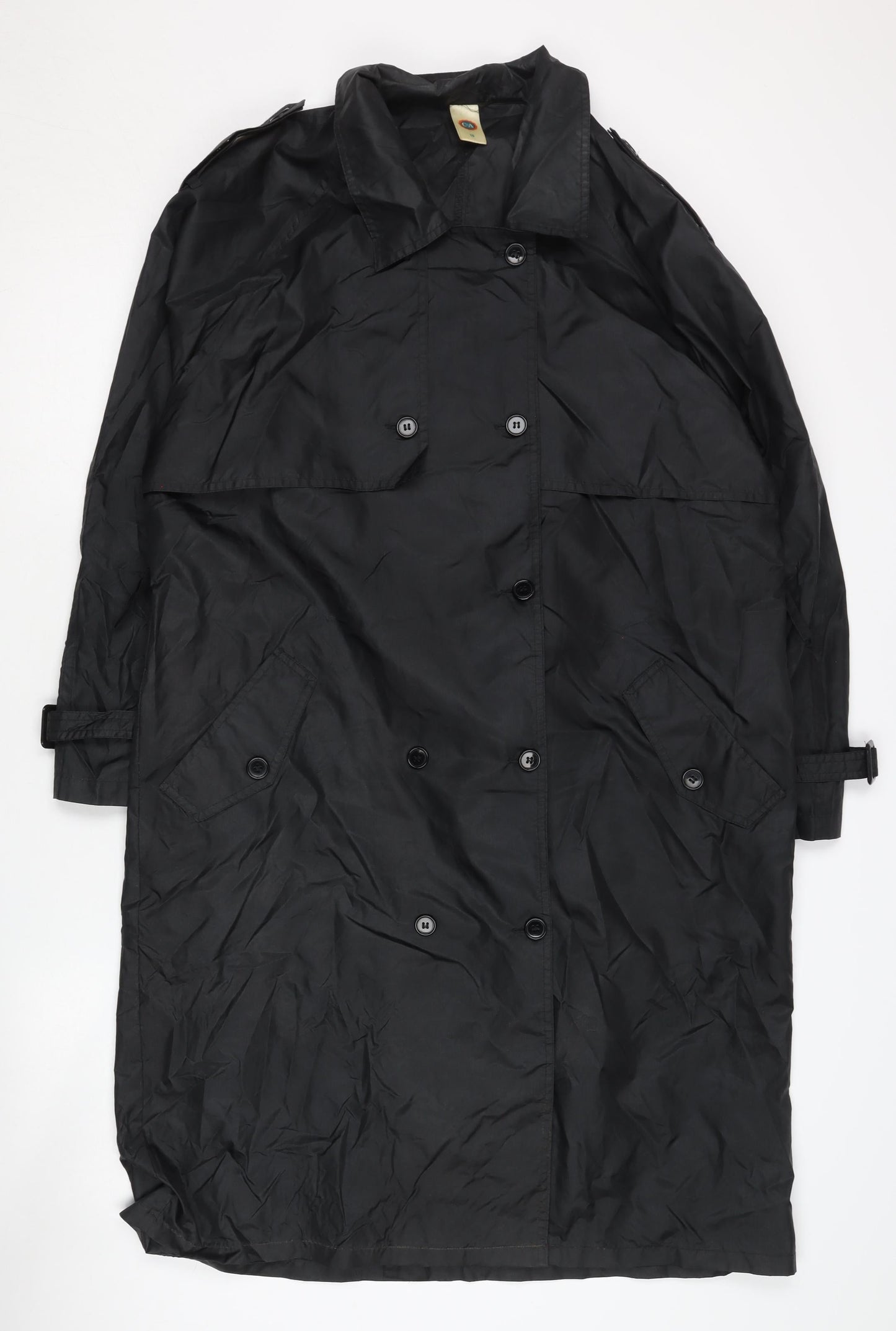 C&A Women's Black Long Trench Coat Size 10