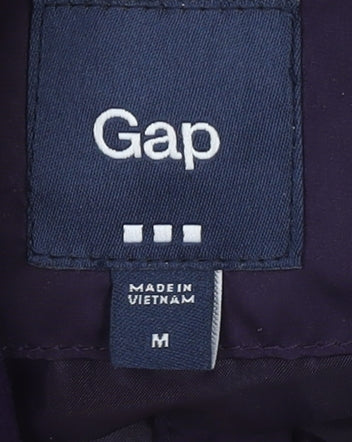 Gap Women's Purple Puffer Waistcoat, M, Button Closure